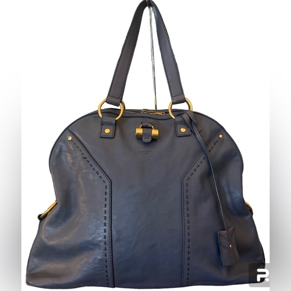 YSL Yves Saint Laurent Large Muse Leather Handbag Preloved - Picture 1 of 11